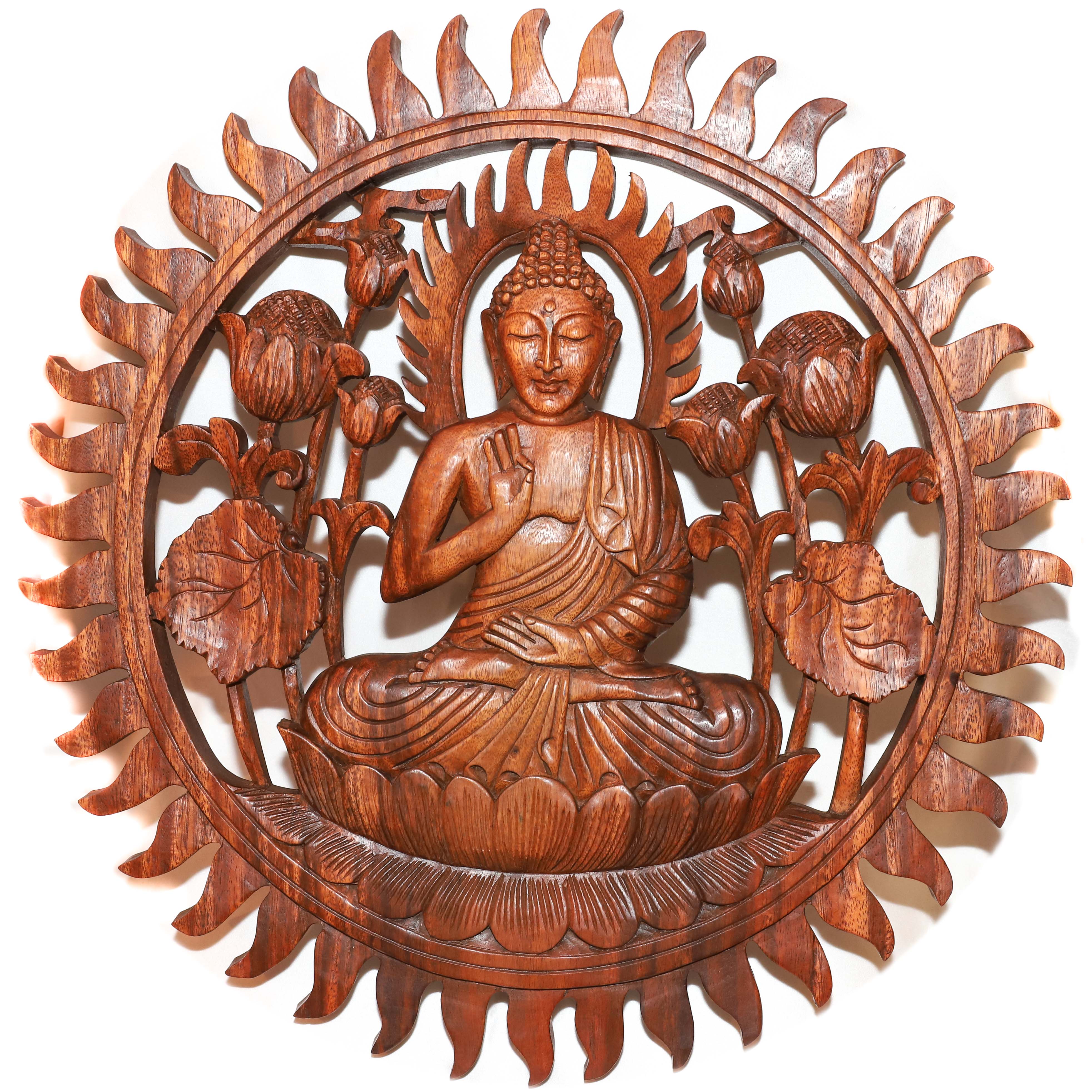 Buddha v meditační zenové zahradě (obraz) - 50 cm