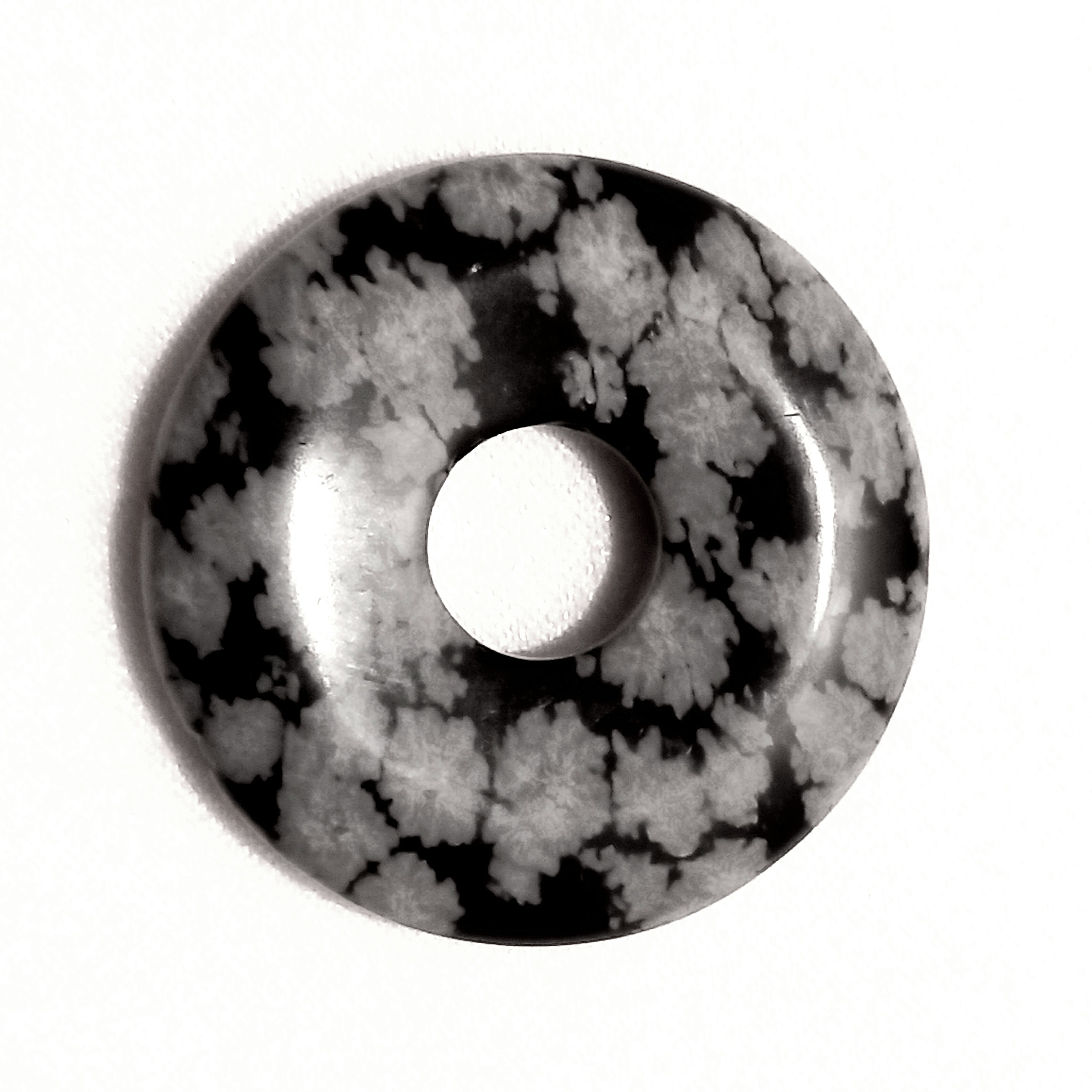 Donut - vločkový obsidián (3 cm)