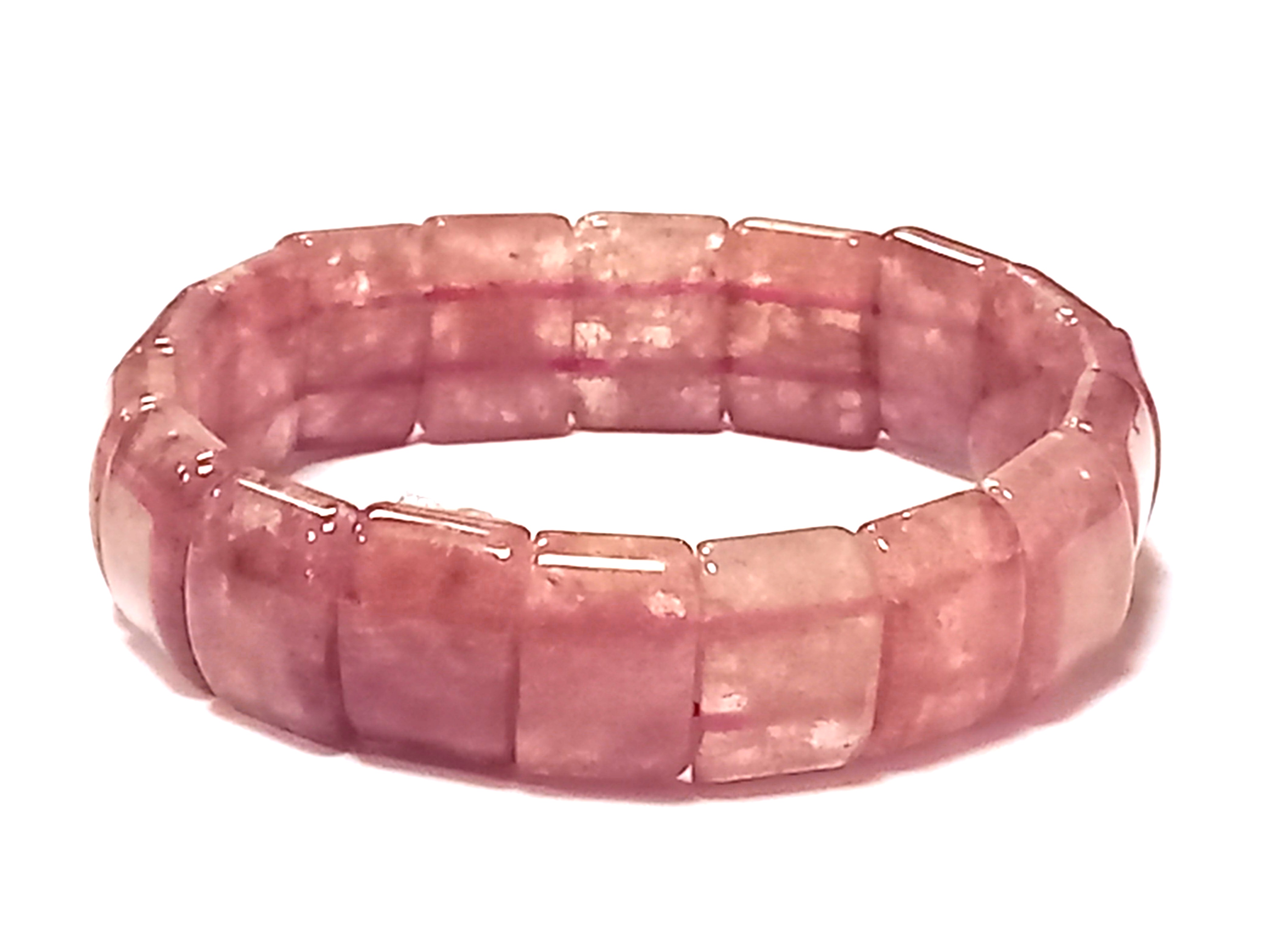 Jahodový křemen - Růžový obsidián