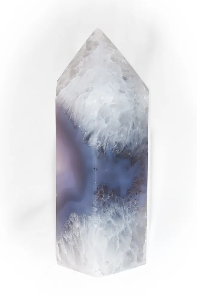 Špice - achát s křišťálem - 16 cm